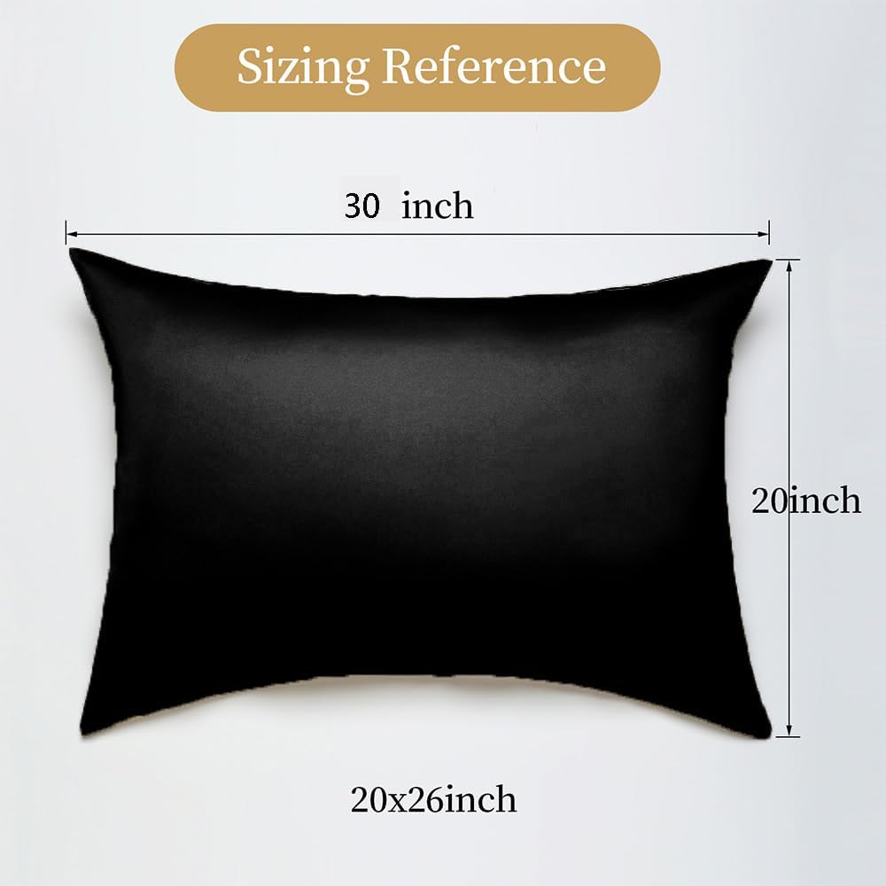 Mulberry Silk Pillow Cases Queen Size with Hidden Zipper, Ultra Smooth and Soft Breathable Cooling Silk Satin Pillowcase for Hair and…