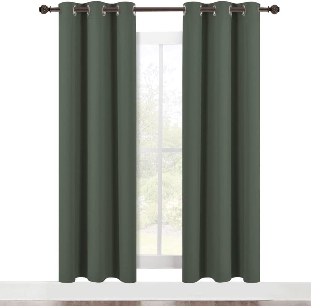 NICETOWN Kitchen Blackout Curtains 72 inches 2 Panels Set, Thermal Insulated and Privacy Room Darkening Drape Panels for Boy's Guest Room…