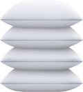 Piwaal Bed Pillows for Sleeping Queen Size Set of 4, Down Alternative Filling, Fluff by Patting Pillows for Back, Stomach or Side Sleepers
