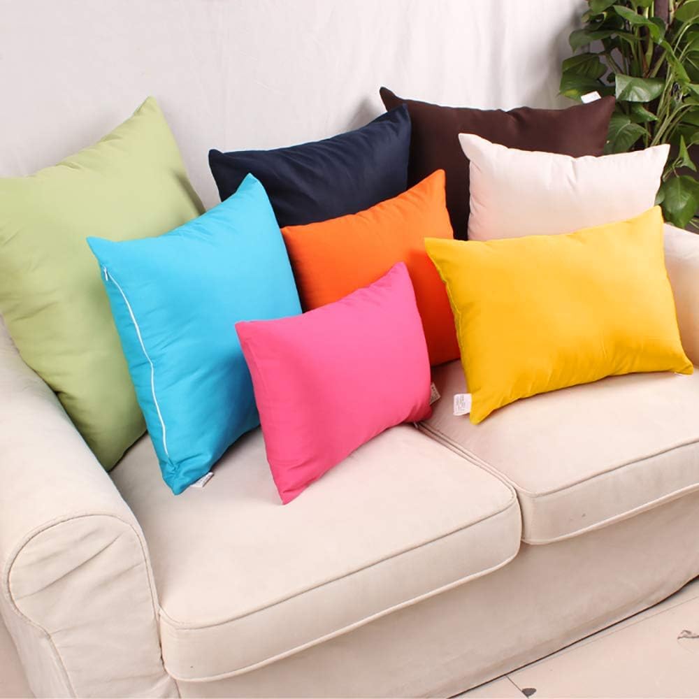 Thmyo 4-Pack 100% Cotton Lumbar Comfortable Solid Decorative Throw Pillow Case, Thmyo Rectangle Cushion Cover Pillowcase Sublimation Blank P…