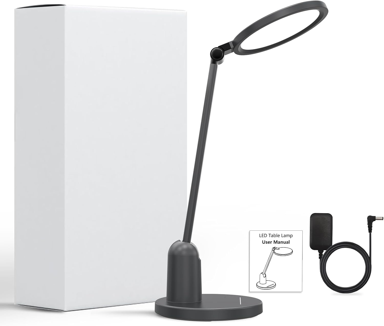 Desk Lamps for Home Office with Stable Base, 1000LM Ultra Bright Eye-Caring LED Desk Light, 3000K-6000K Dimmable Table Lamp with Stepless…