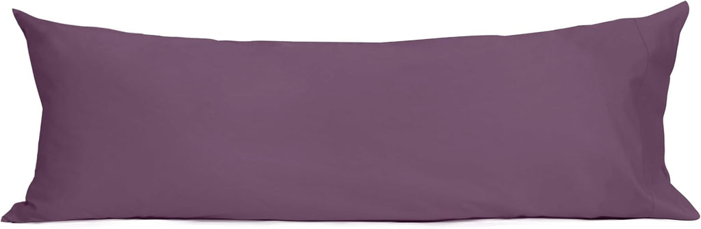 Sunflower Body Pillowcase 100% Cotton Long Pillow Cover/Case Envelope Closure 1 Pack, 20×54 inches Dark Purple, Soft and Breathable