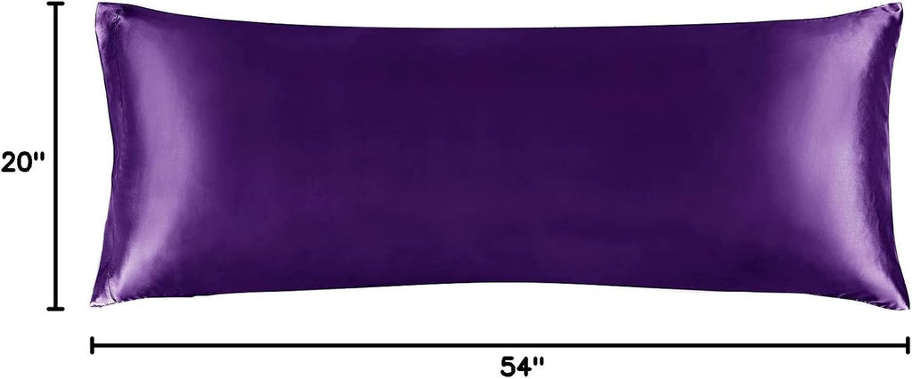 Bedelite Satin Body Pillow Cover, Super Soft and Cooling Body Pillow Pillowcase for Hair and Skin, Breathable Silky Full Long Pillowcase Co…