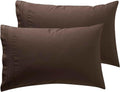 Nestl Brown Microfiber Queen Pillow Cases Set of 2, 20x30 Inches cotton