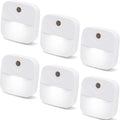 6 Pack Night Light Plug in, White LED Nightlights with Smart Dusk to Dawn Sensor, Plug into Wall Nightlights Suitable for Bedroom…