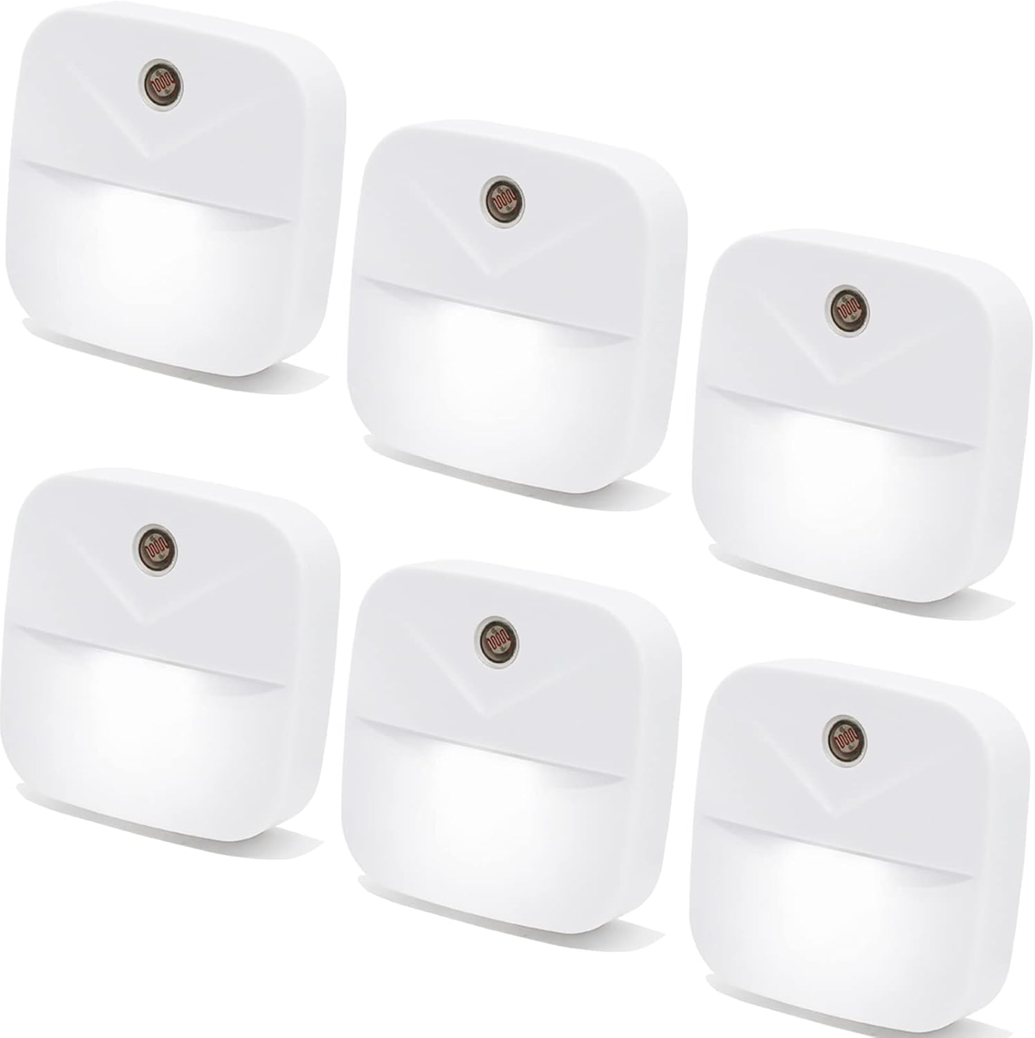 6 Pack Night Light Plug in, White LED Nightlights with Smart Dusk to Dawn Sensor, Plug into Wall Nightlights Suitable for Bedroom…