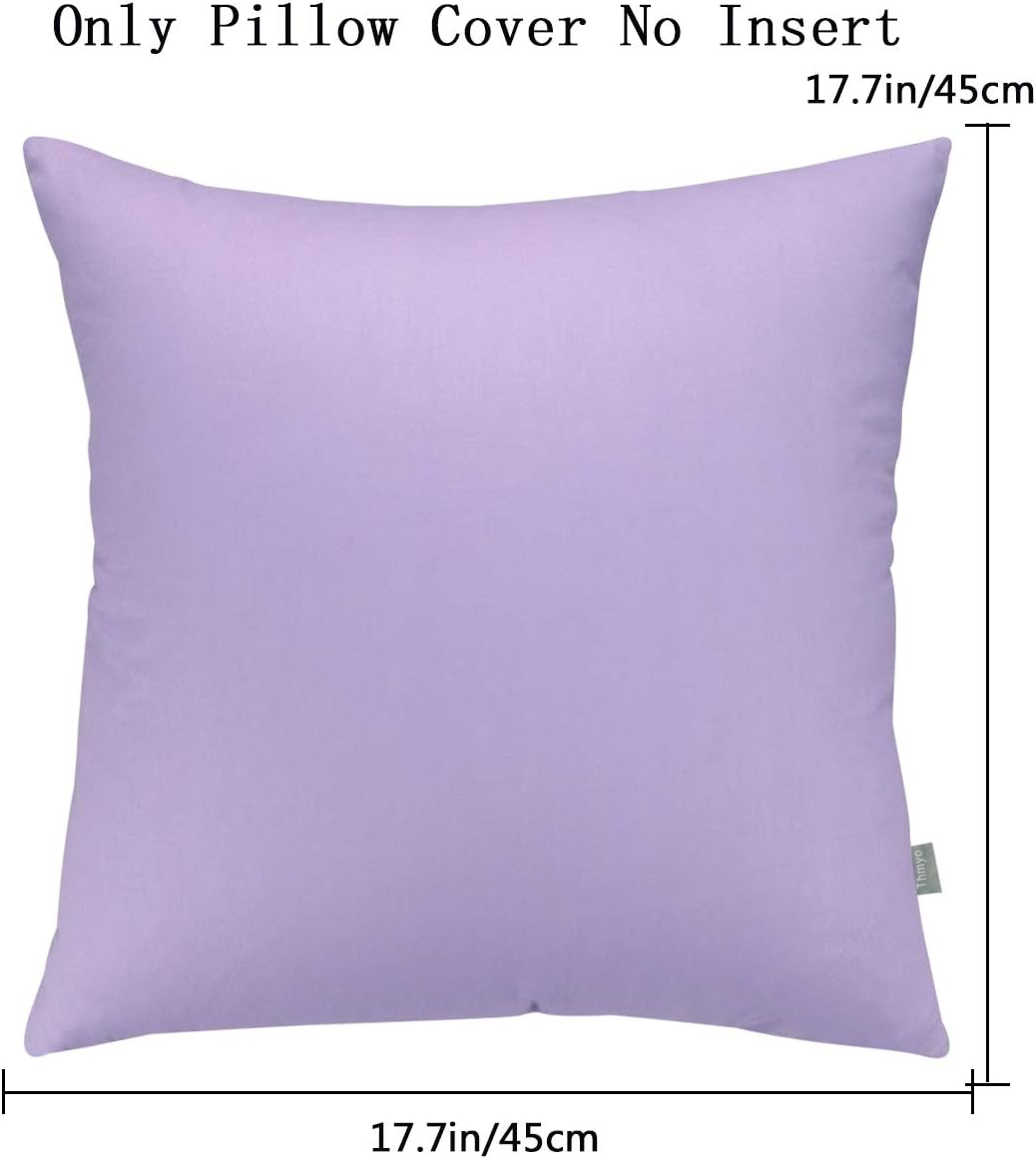 Thmyo 4-Pack 100% Cotton Comfortable Solid Decorative Throw Pillow Case Square Cushion Cover Pillowcase Sublimation Blank Pillow Covers DIY…