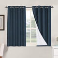 H.VERSAILTEX Linen Blackout Curtains 45 Inches Long 100% Absolutely Blackout Thermal Insulated Textured Linen Look Curtain Draperies…