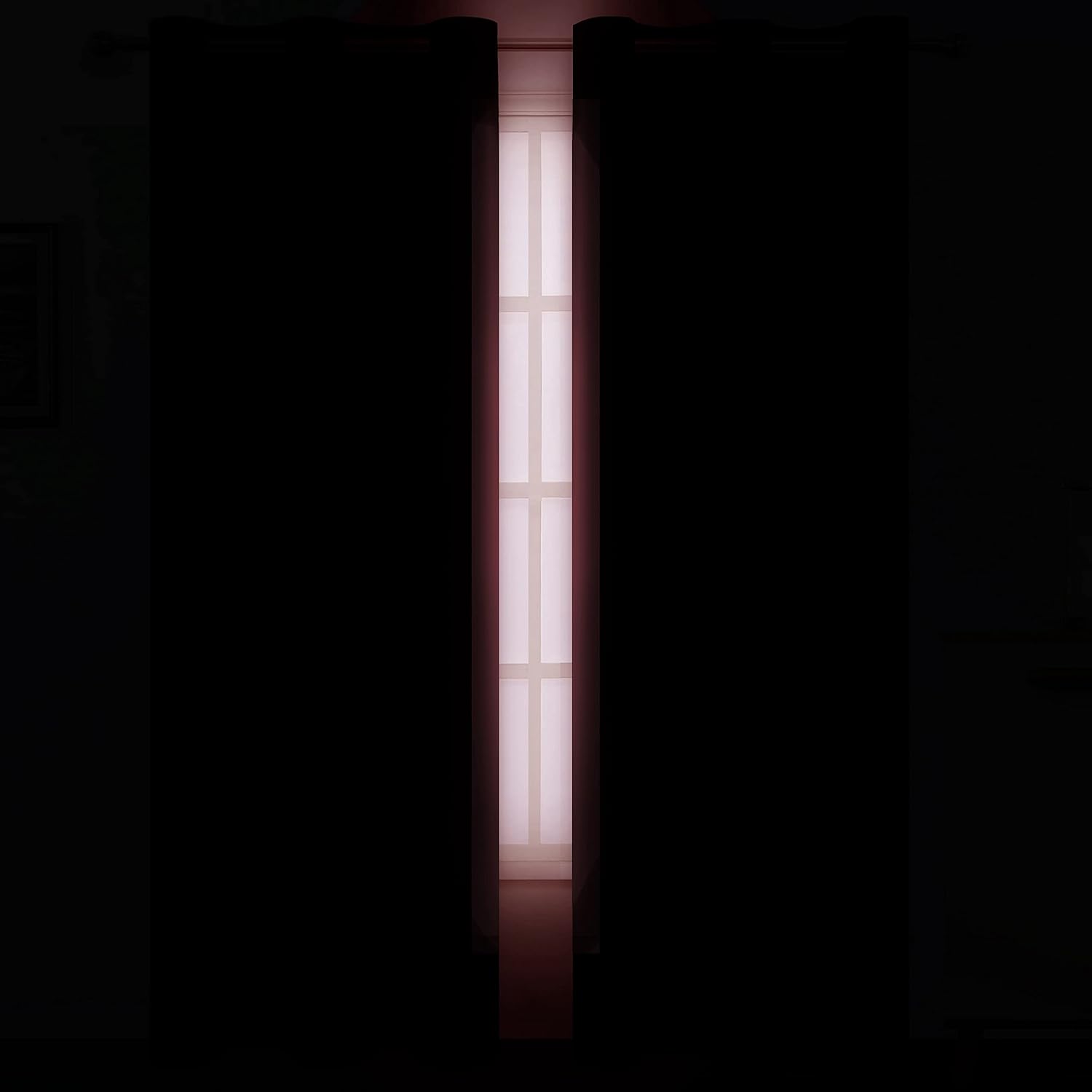 Lemomo Red Thermal Blackout Curtains/38 x 84 Inch/Set of 2 Panels Room Darkening Curtains for Bedroom 84 Inch Red