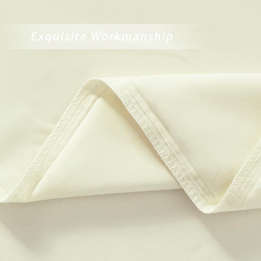 NookZuzu 2 Pack Microfiber Zipper Pillowcases, Soft Comfortable Not Shrink Beige Pillow Case, Standard Pillow Cases Set of 2 (20x26 Inches)…
