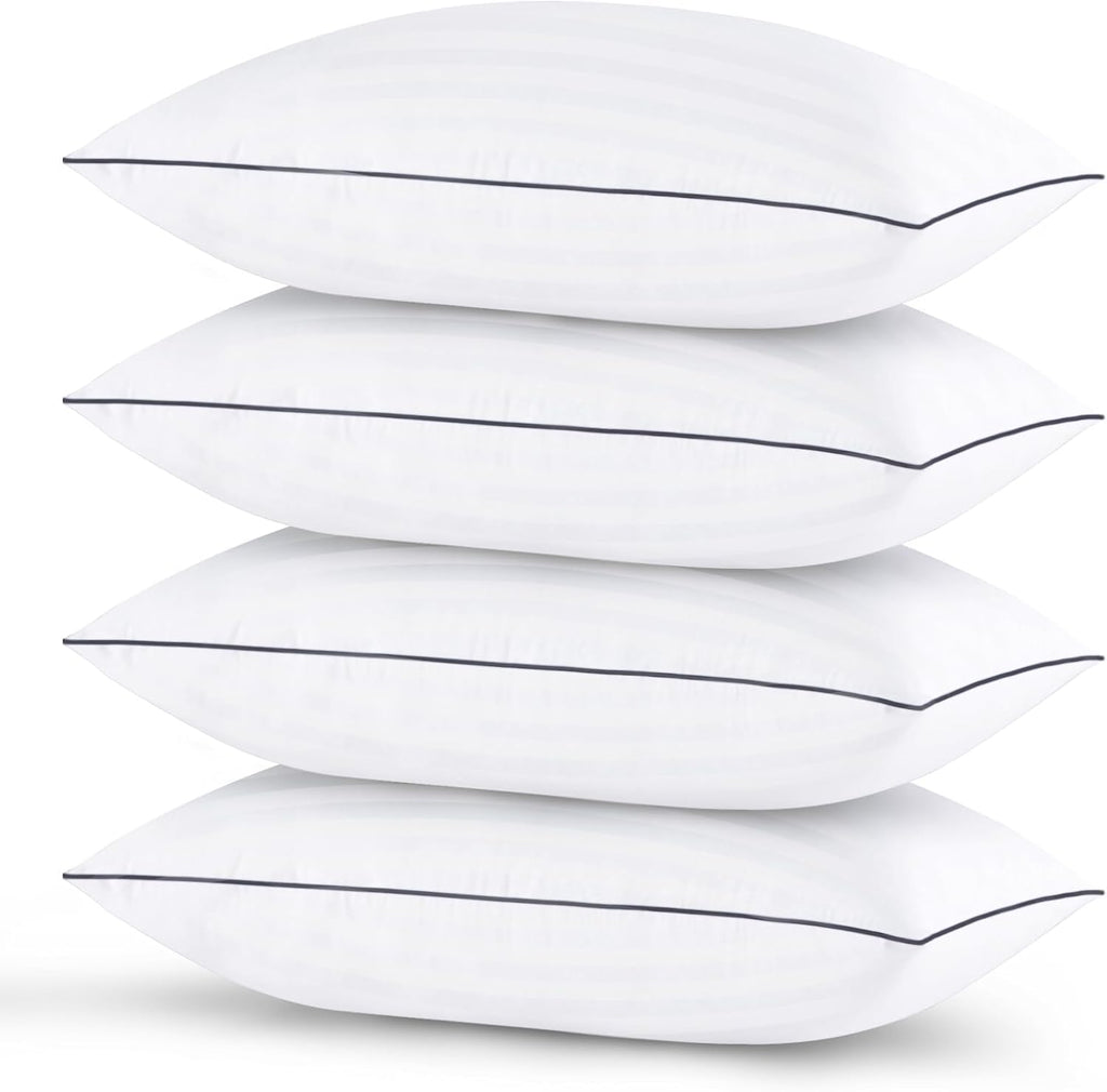 GOHOME King Size Pillows Set of 4 - Bed Pillows for Sleeping 4 Pack, Cooling Supportive Hotel Pillows with Premium Soft Down Alternative…