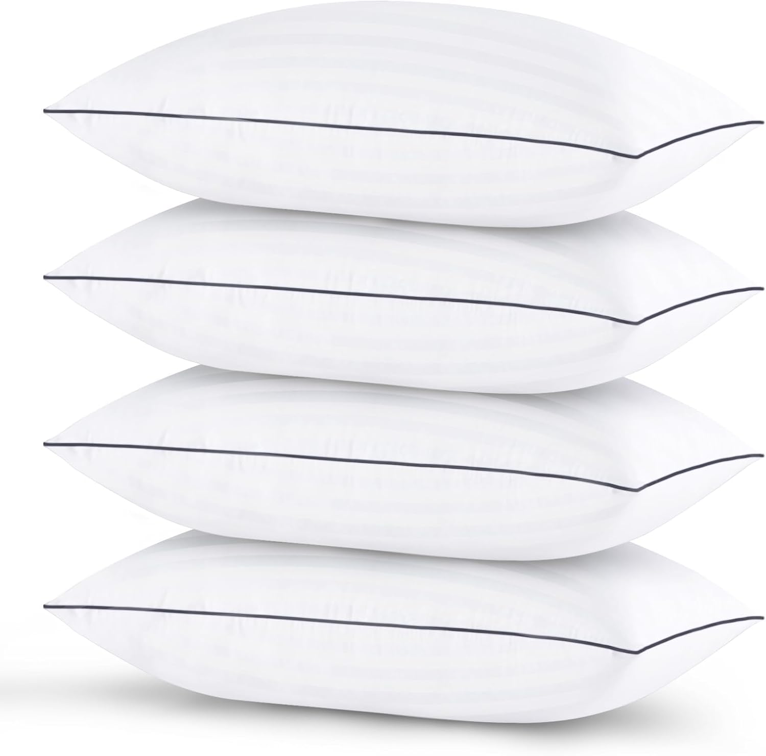 GOHOME King Size Pillows Set of 4 - Bed Pillows for Sleeping 4 Pack, Cooling Supportive Hotel Pillows with Premium Soft Down Alternative…