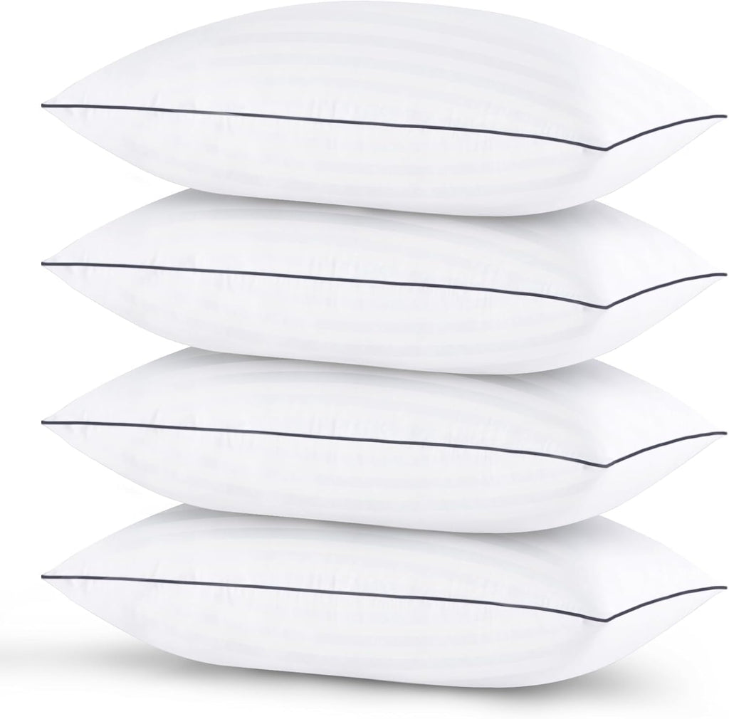 GOHOME Pillows Queen Size Set of 4 - Bed Pillows for Sleeping 4 Pack, Cooling Supportive Hotel Pillows with Premium Soft Down Alternative…