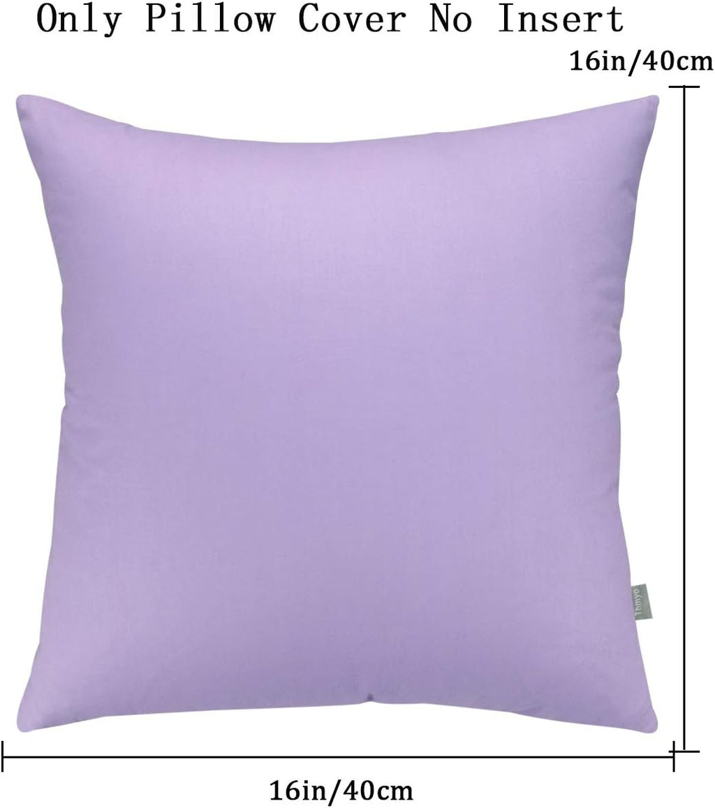 Thmyo 4-Pack 100% Cotton Comfortable Solid Decorative Throw Pillow Case, Thmyo Square Cushion Cover Pillowcase Sublimation Blank Pillow Cove…