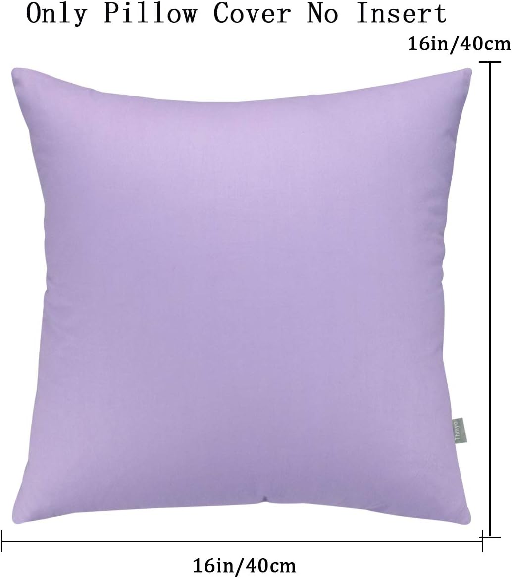 Thmyo 4-Pack 100% Cotton Comfortable Solid Decorative Throw Pillow Case, Thmyo Square Cushion Cover Pillowcase Sublimation Blank Pillow Cove…