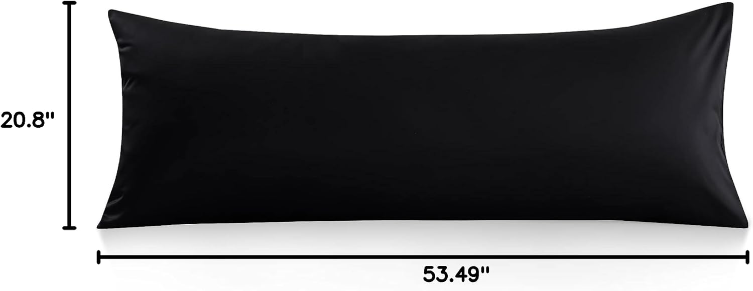 Oubonun 100% Cotton Body Pillowcase - 800 Thread Count/21x54, Moisture Absorbent and Breathable, Hotel Body Pillow Cover for All Seasons, B…