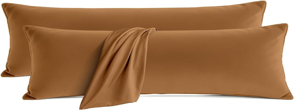 QJFabricCO Q&J Fabric Co. Body Pillow Pillowcase Set of 2, Brushed Microfiber 20x54 Pillow Cases, Soft, Wrinkle-Free, Fade-Resistant, Pillow…