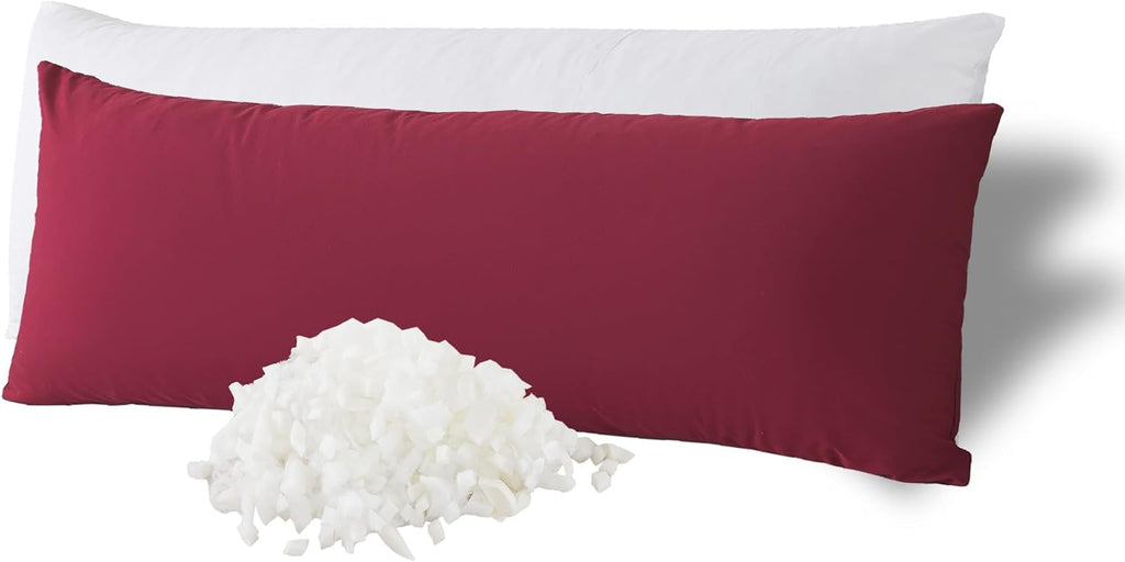 WhatsBedding Memory Foam Body Pillow with Breathable Zippered Cotton Cover, Full Body Pillow for Adults, Long Pillow for Sleeping, Firm Pil…
