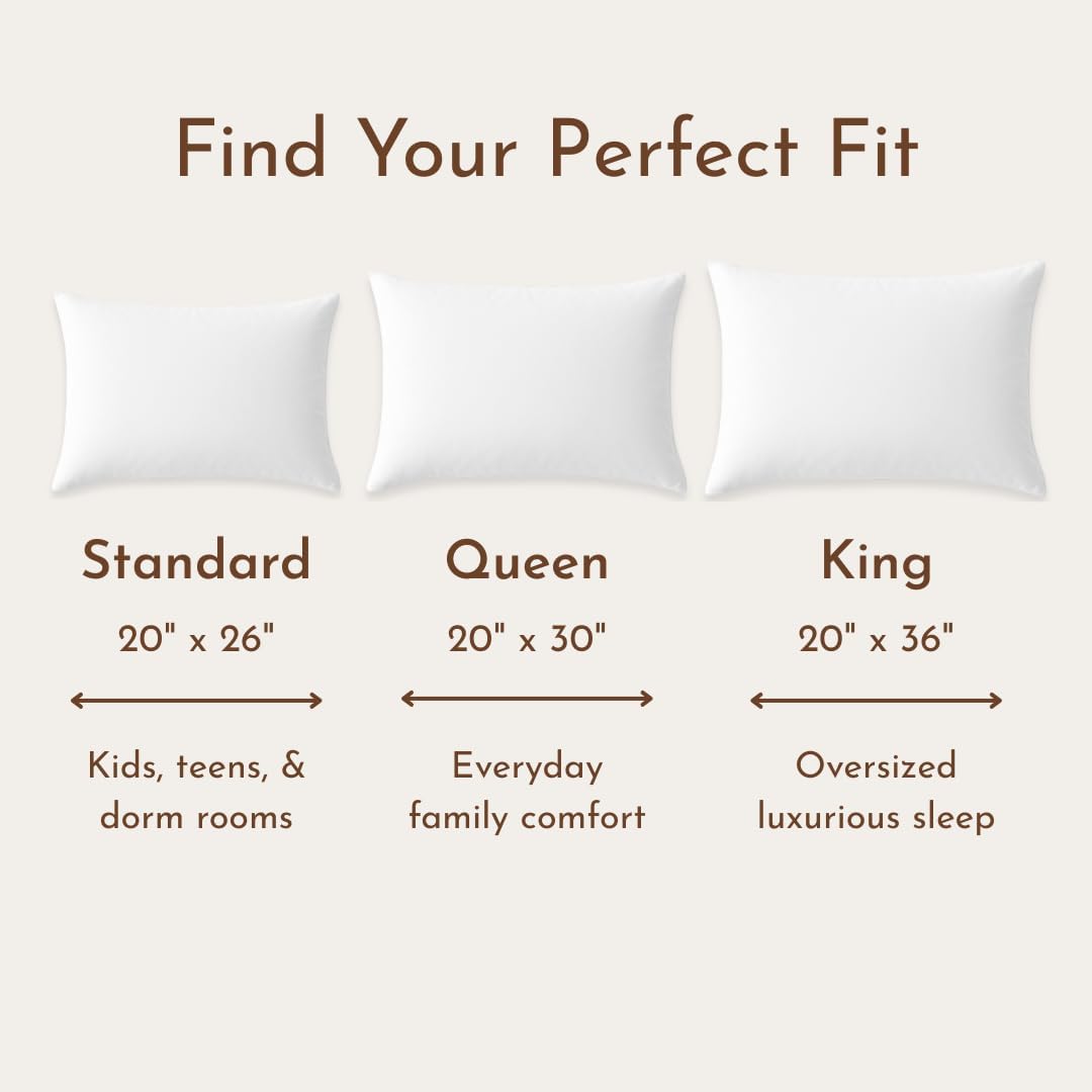 Little Sleepy Head Queen Pillow for Sleeping, Adjustable Loft Bed Pillow with Hypoallergenic Down-Like Fill, Hotel Quality Comfort, Soft…