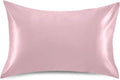 Pink Color Pillow Covers Silk Pillowcase for Hair and Skin Breathable Smooth Soft Satin Pillowcase Standard Size Pillow Case for Hot…