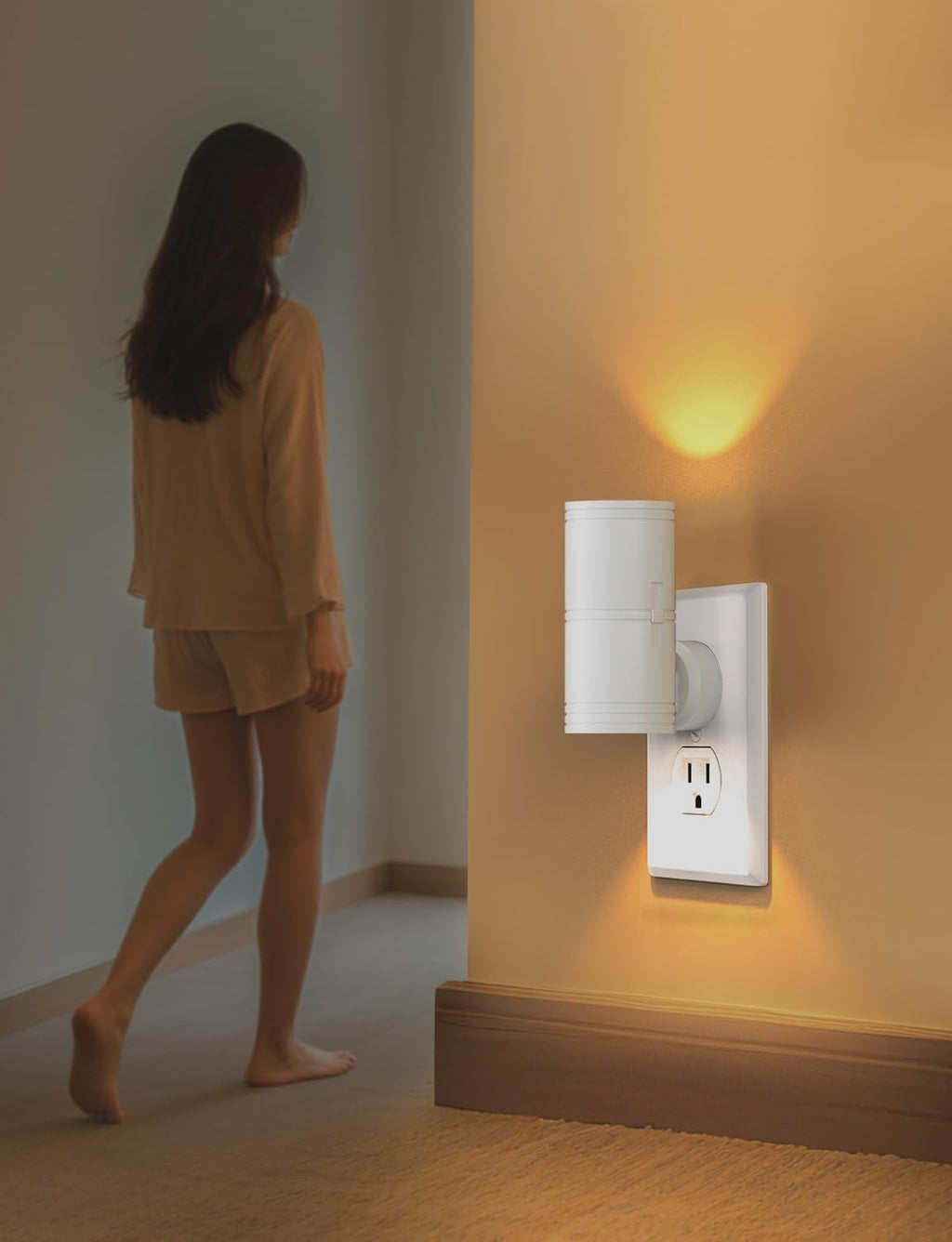 Likelgn Night Light Plug into Wall, 4 Pack Dimmable LED Nightlight with Dusk to Dawn Sensor, Soft White Glow, for Hallway, Bathroom…