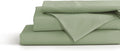 Linen Home 100% Cotton Percale Sheets Twin XL Size, Sage, Deep Pocket, 3 Pieces Set - 1 Flat, 1 Deep Pocket Fitted Sheet and 1…