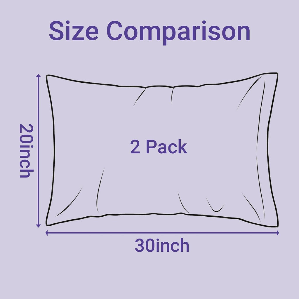 QJFabricCO Q&J Fabric Co. 2 Pack Satin Pillowcase Silk Like Pillow Cases 20x30 inch Silver Grey Cooling Pillow Cases with Envelope Closure…