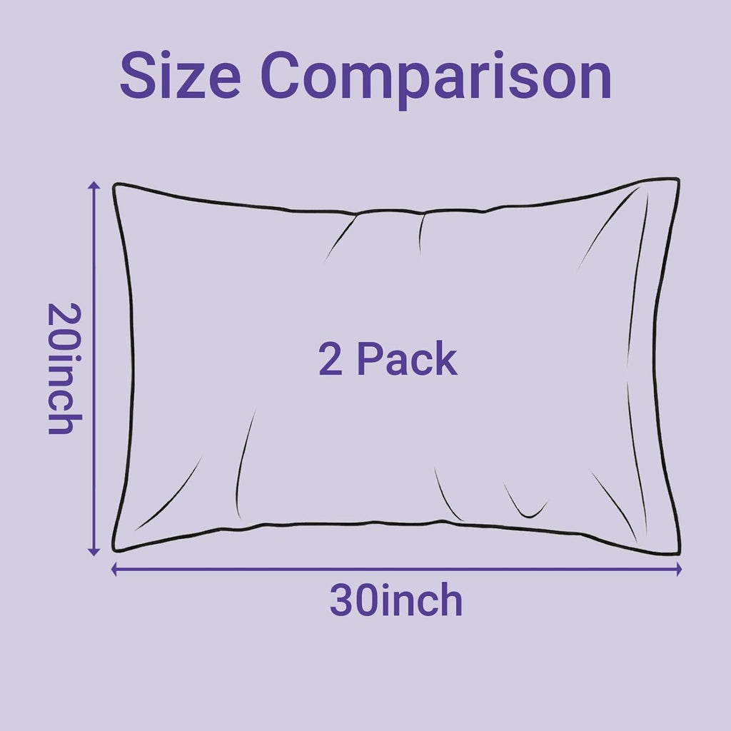 QJFabricCO Q&J Fabric Co. 2 Pack Satin Pillowcase Silk Like Pillow Cases 20x30 inch White Cooling Pillow Cases with Envelope Closure for Ha…