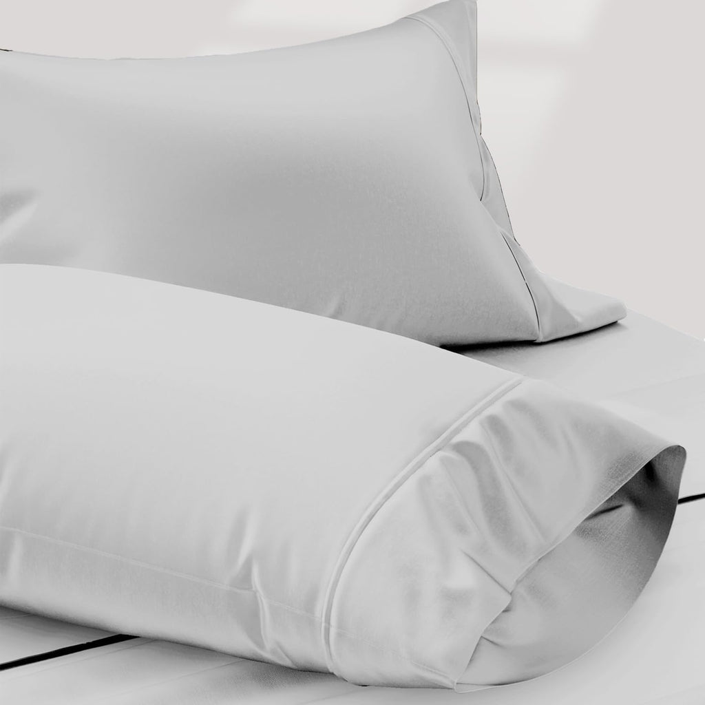 TEXAS LINEN CO. 100% Egyptian Cotton Pillow Cases Standard/Queen Size Set of 2 - Luxury 1200 Series Star Sleepin' Collection Pillow Cases…
