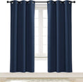 NICETOWN Bedroom Window Blackout Curtain Panel - Thermal Insulated Blackout Room Darkening Drape/Drapery (Navy, 1 Panel, 42 x 72 inch)
