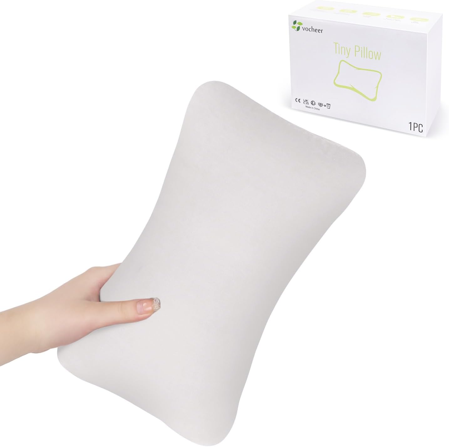 vocheer Small Pillows for Sleeping, 11"x7" Mini Pillow for Travel, Tiny Pillow for Neck, Lumbar, Knee, Wrist, Pets, Cotton Small Back Pillo…