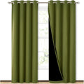 Nicetown 100% Blackout Curtain Set, Thermal Insulated & Energy Efficiency Window Draperies for Guest Room, Full Shading Panels for Shift Wo…