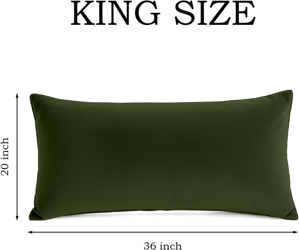 QJFabricCO Q&J Fabric Co. Bedding Pillow Cases King Size Set of 2 –Wrinkle, Fade Resistant, Soft Brushed Microfiber Pillow Cover–Envelope Pil…