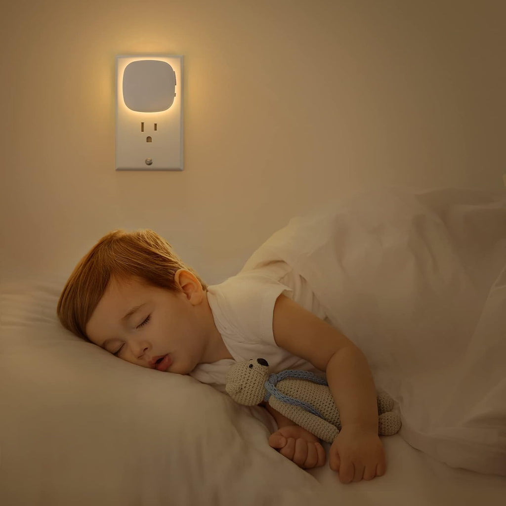 AUVON Plug-in LED Backlit Night Light with Motion Sensor & Dusk to Dawn Sensor, Dimmable Warm White Nightlight with 1-50 lm Adjustable…