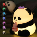 Led Cute Panda Night Light with 7 Colors, Dimmable Timer Nursery Lamps, Rechargeable Touch Control Night Lamp for Kids Adults, Used for…