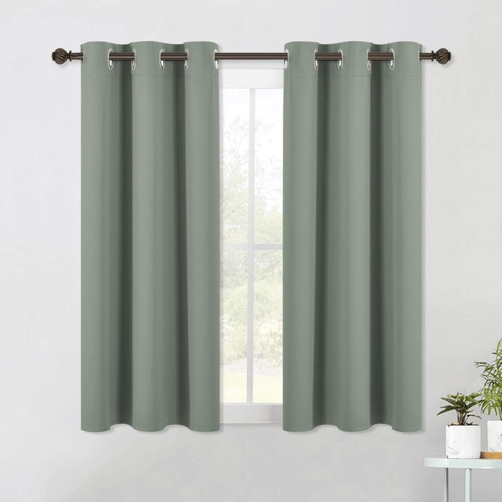 NICETOWN Modern Blackout Curtains Noise Reducing, Thermal Insulated and Privacy Room Darkening Drape Panels for Boy's Guest Room Door…