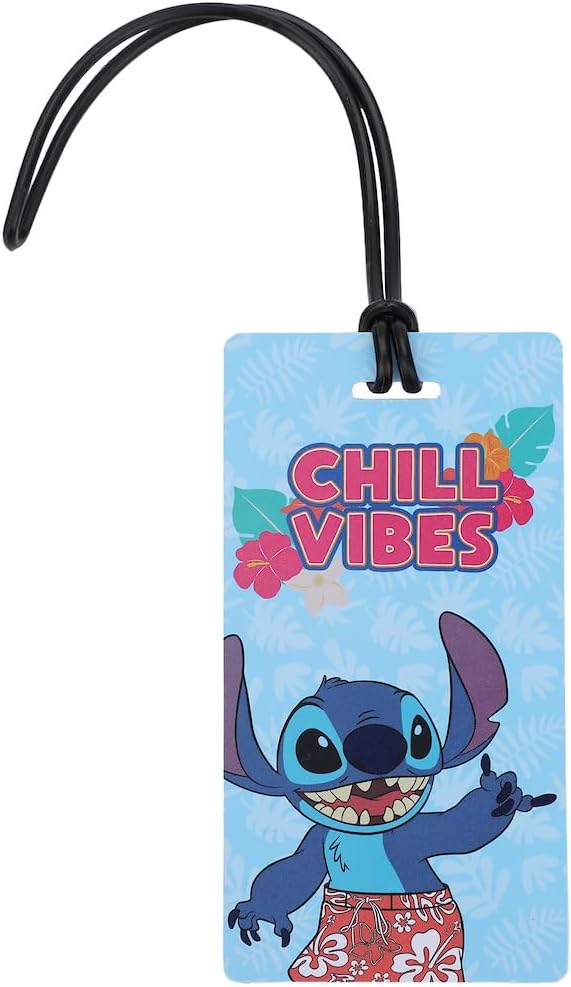 Bioworld Lilo & Stitch kids Travel Set with Neck Pillow, Eye Mask, and Luggage Tag - Comfort and Style for Young Travelers!