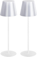 uuffoo 2 Pack Cordless Table Lamp Rechargeable 5000mAH Battery Operated Lights Touch Control LED Portable Desk Lamps 3 Color Dimming for…