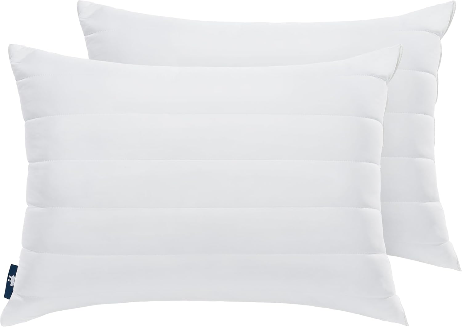 Serta Down Illusion Cooling Quilted Hypoallergenic Medium/Firm Bed Pillows for Side, Stomach or Back Sleepers (2 Pack), King, White 2 Pack…