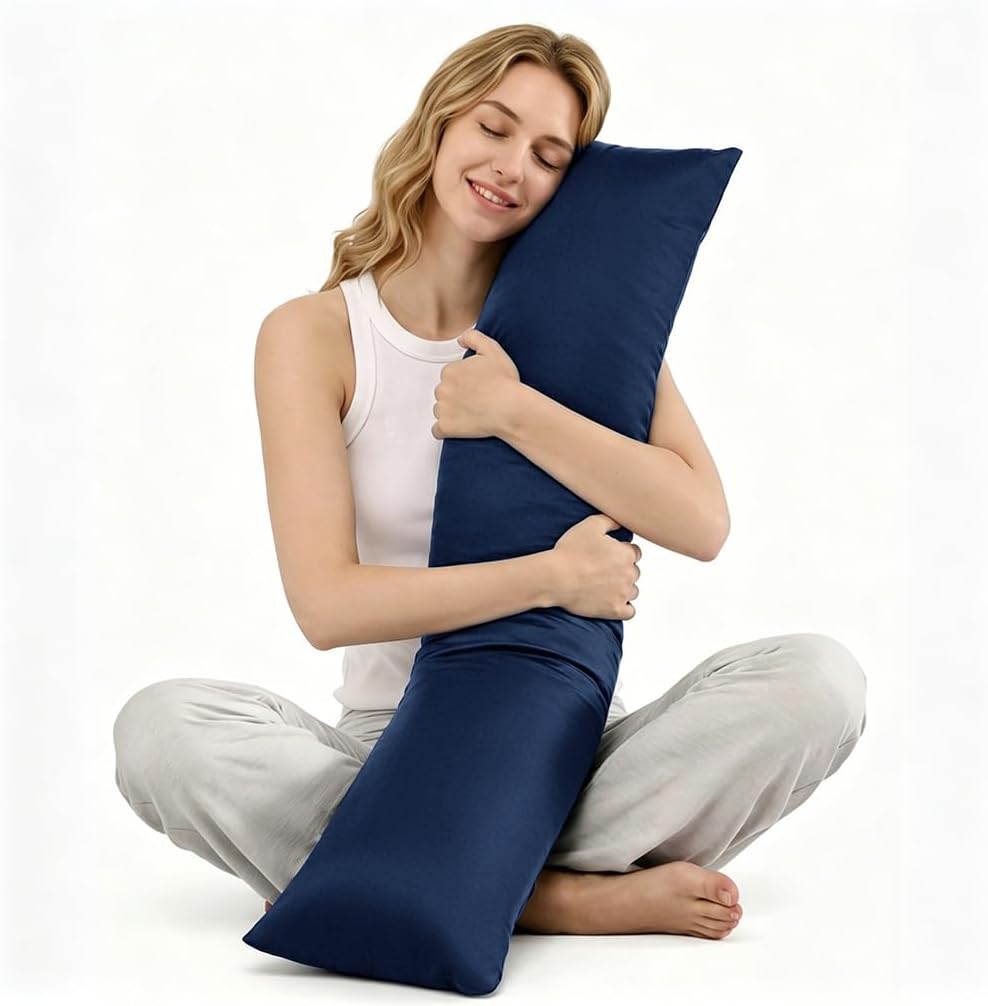 Mioto 6.5lbs Weighted Body Pillow for Adult - Weighted Pillow for Better Sleep, Cooling Body Pillow with Tencel Cover, Long Pillow for Bed,…