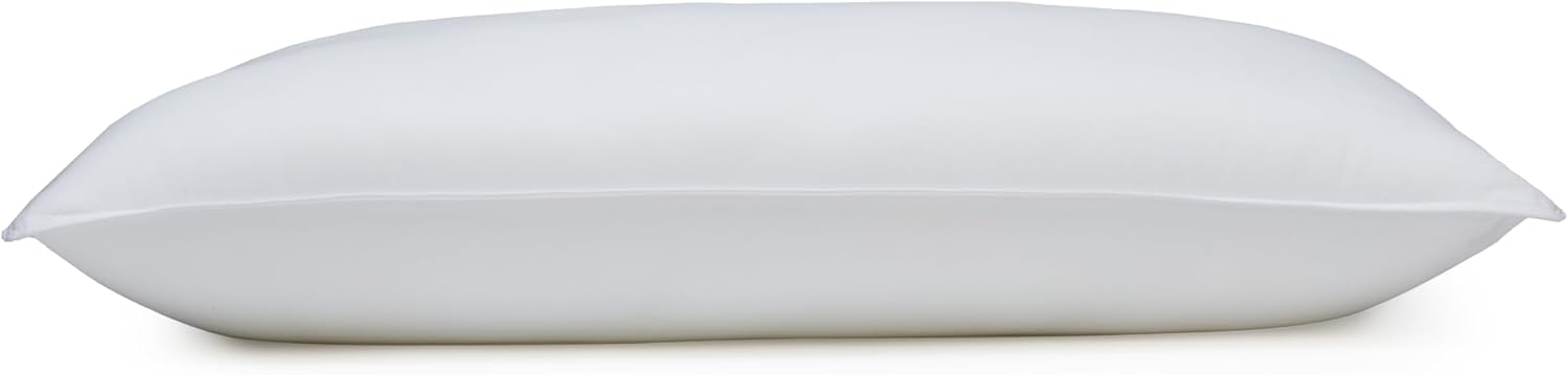 Amazon Basics Down Alternative Bed Pillows for Back and Side Sleepers, Medium Density, King Size, 36" x 20", White, 2-Pack