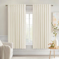 Miulee Birch Back Tab Blackout Curtains 63 Inch Length 2 Panels Set for Living Room Bedroom Privacy, Rod Pocket/Pinch Pleat Thermal Insulat…