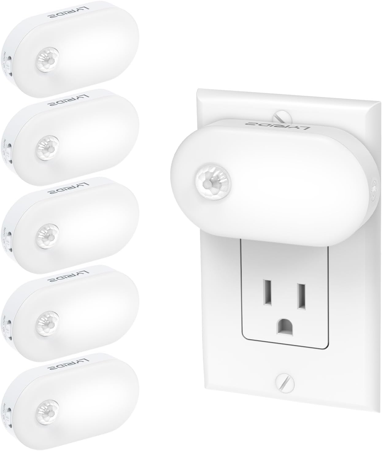 Lyridz 120LM Ultra Bright Plug-in Motion Sensor Night Light, Stepless Dimmable LED Nightlight, Always-On and Auto-Off, for Hallway…