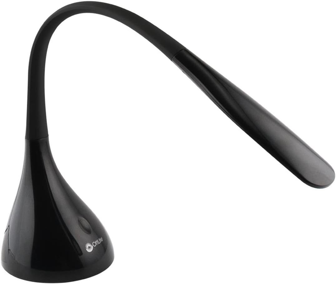 Ottlite Creative Curves LED Desk Lamp with Adjustable Neck - 4 Dimmable Brightness Settings with Energy Efficient Natural Daylight LEDs for…