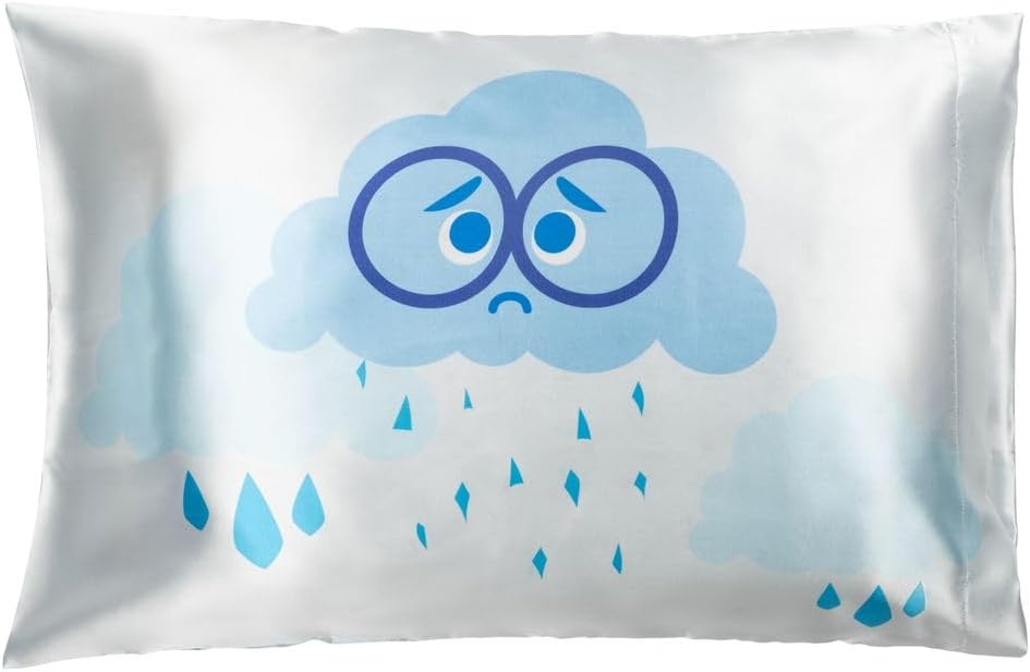 JayFranco Disney Pixar Inside Out Sadness Satin Pillowcase - Standard Size 20x30 Inch Silky Soft Blue Pillow Cover 30 inch Blue