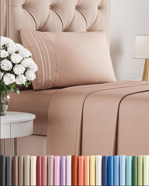 Twin Size 3 Piece Sheet Set - Comfy Breathable & Cooling Sheets - Hotel Luxury Bed Sheets for Women & Men - Deep Pockets, Easy-Fit, Extra…