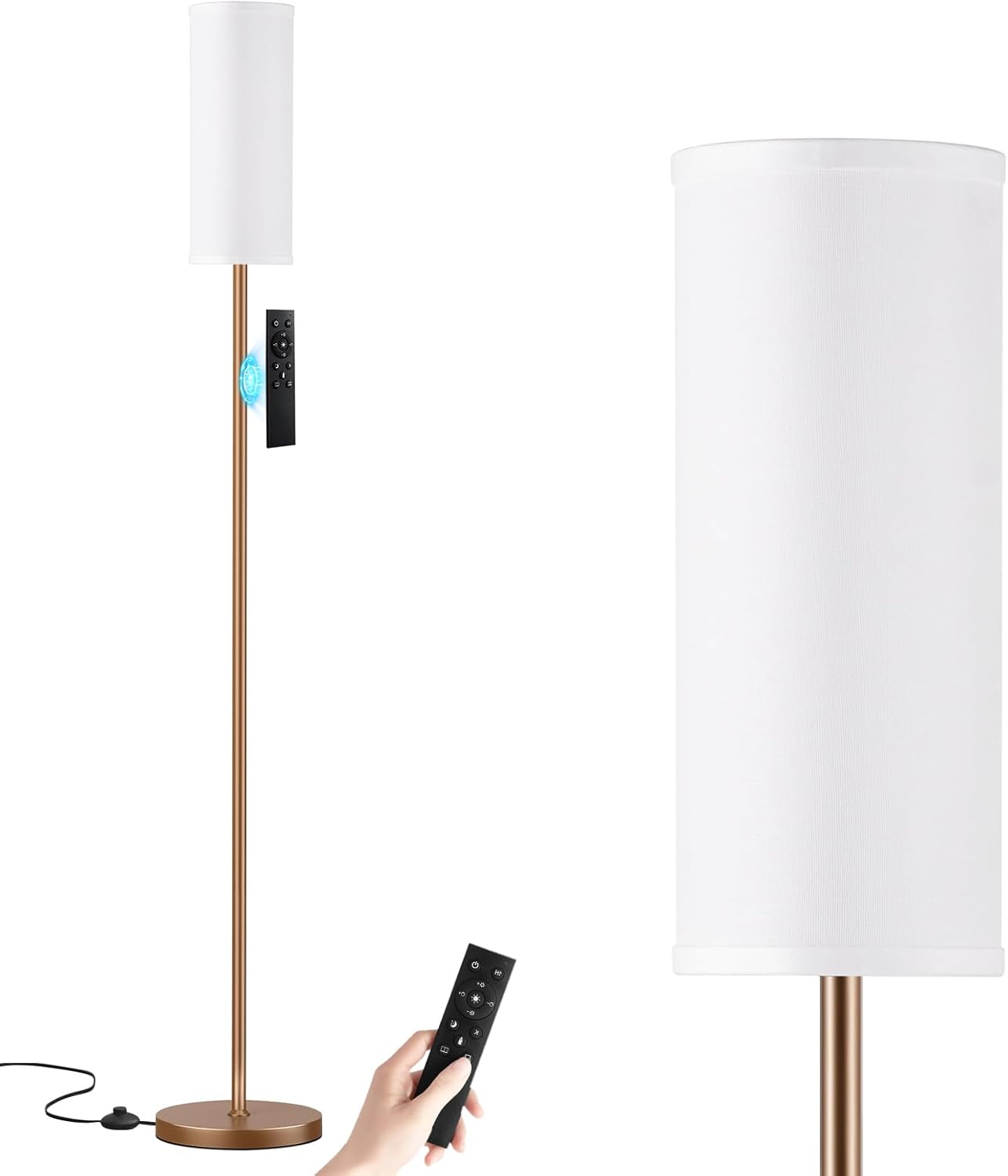 Ambimall 64'' Floor Lamps for Living Room with Remote Control and Stepless Dimmable Colors Temperature & Brightness, 9W Bulb…