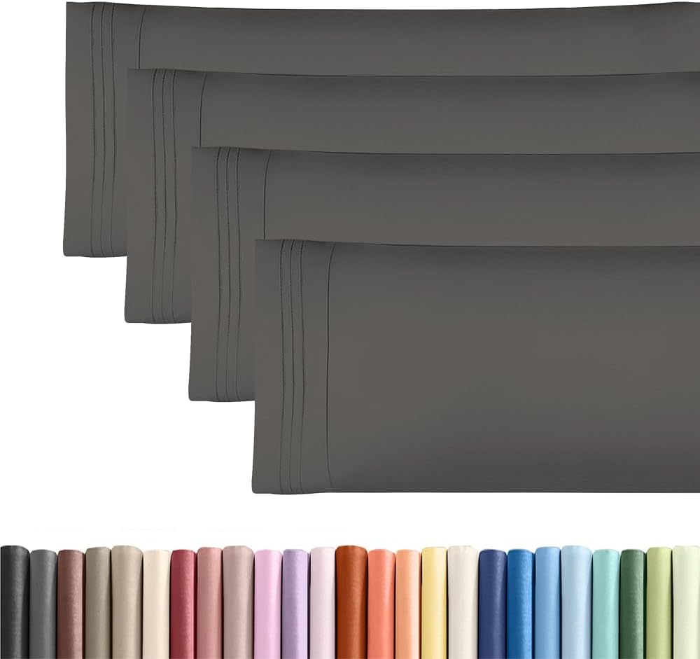 Body Pillowcases Set of 4-20x54 Long Body Pillow Case - Soft Body Pillow Cover for Sleeping & Side Sleepers - Comfy, Breathable & Fade…