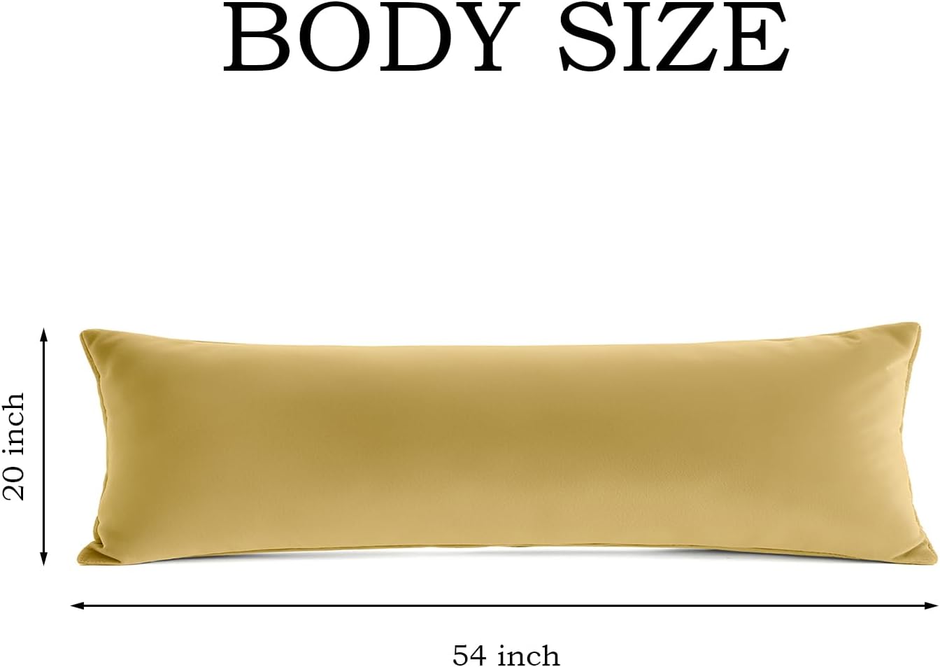 QJFabricCO Q&J Fabric Co. Body Pillow Pillowcase Set of 2, Brushed Microfiber 20x54 Pillow Cases, Soft, Wrinkle-Free, Fade-Resistant, Pillow…
