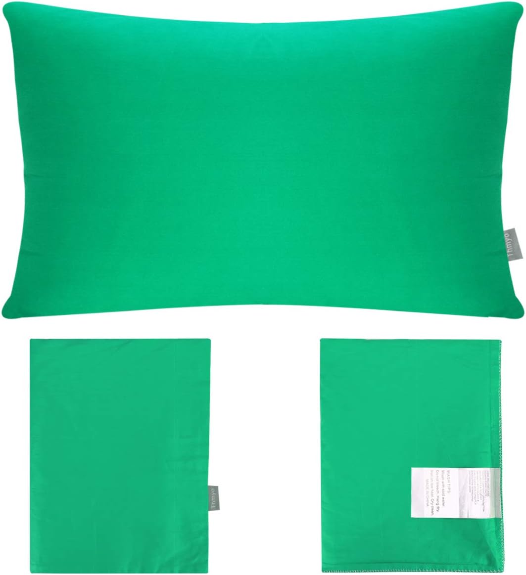 Thmyo 4-Pack 100% Cotton Lumbar Comfortable Solid Decorative Throw Pillow Case, Thmyo Rectangle Cushion Cover Pillowcase Sublimation Blank P…